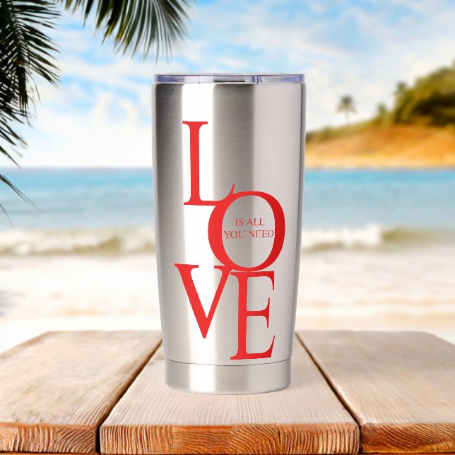 Botella Aislada Love is all you need (Playa (girada))