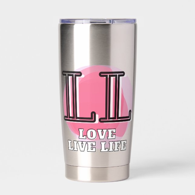 Botella Aislada Love Live Life Quote (Frente)