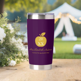 Botella Aislada Maestra Manzana Graduación