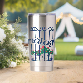 Botella Aislada Malaga, window with flowers