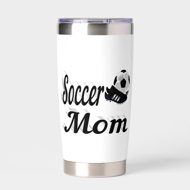 Botella Aislada Mamá de fútbol (Frente)