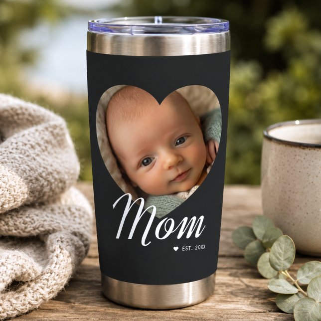 Botella Aislada Mamá Estableció Letra Corazón Foto Negra (Subido por el creador)