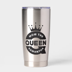 Botella Aislada Mamá la tipografía creativa de la reina