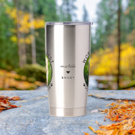 Botella Aislada Mamá Perro Mejor del Mundo Nombre de Mascota Perso