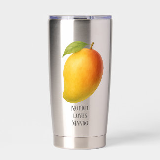 Botella Aislada Mango Grande, Fruta Dulce y Nombre