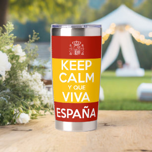 Botella Aislada Mantén la calma y que viva España