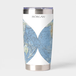 Botella Aislada Mapa Mundial en Relieve Pastel – Personalizado