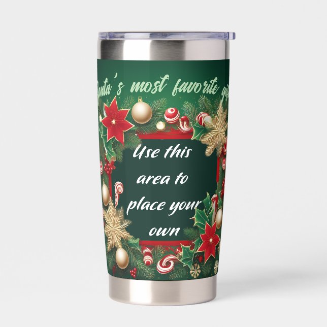 Botella Aislada Marco de Navidad Personalizado En A (Izquierdo)