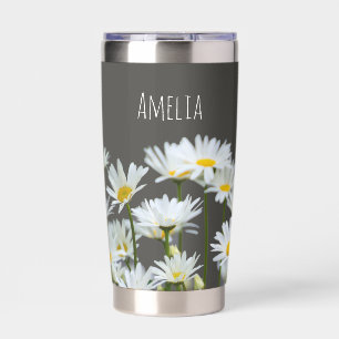 Botella Aislada Margaritas en Gris Personalizadas