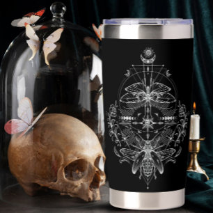 Botella Aislada Mariposa de Astrología y Geometría Sagrada