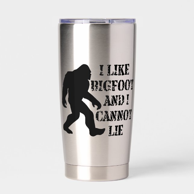 Botella Aislada Me gusta Bigfoot y no puedo Mentir    (Frente)