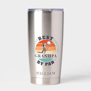 Botella Aislada Mejor Abuelo De Par Retro Golfer Personalizado Gra