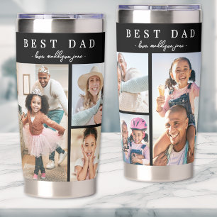 Botella Aislada Mejor Colage de Fotos de Papá