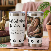 Mejor Mamá Perro Patas Mascota Foto Café Blanco