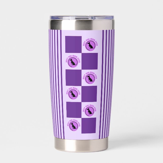 Botella Aislada Mejor Mamá Perro, Regalos De Amantes Del Perro (Frente)