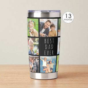 Botella Aislada MEJOR PAPÁ DEL MUNDO 13 Fotos Taza Simple Aislada