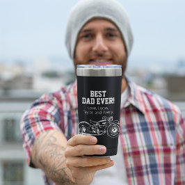 Botella Aislada Mejor Papá Nunca Guay Motocicleta Padre Bicicleta