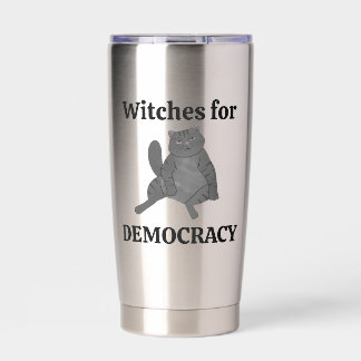 Botella Aislada Meme de Gato Feminista Bruja Góthica Tarot Zodiaco
