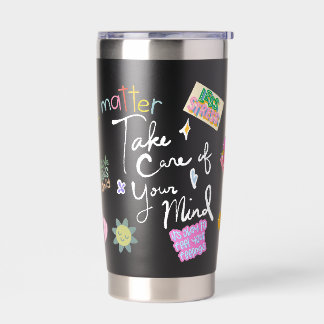 Botella Aislada Mental Health Self Care Affirmation Tumbler – Posi