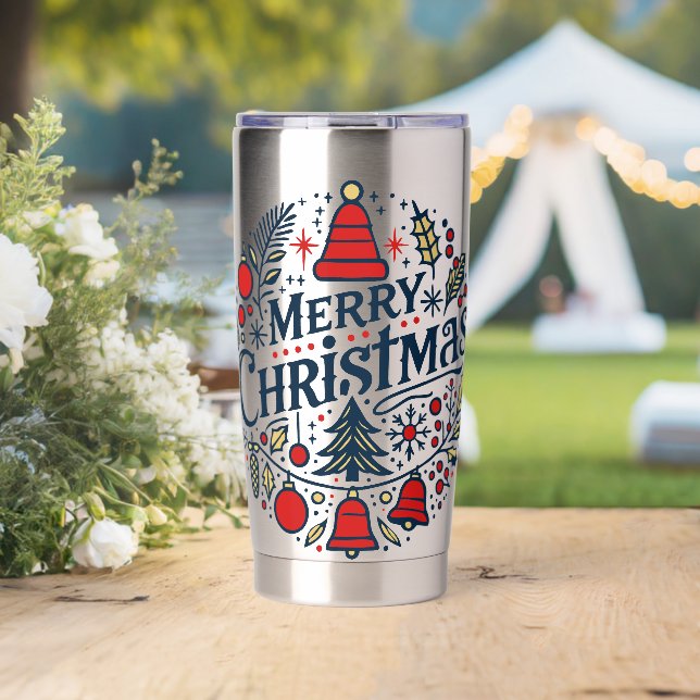 Botella Aislada Merry Christmas 3 (Boda (girado))