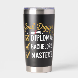 Botella Aislada Meta de graduación de maestría Excavadora de objet