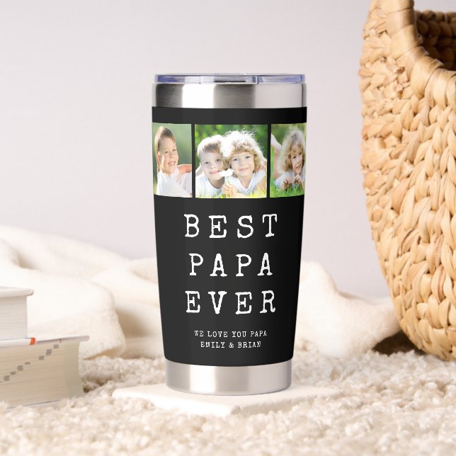 Botella Aislada Modern BEST PAPA EVER 3 Photos (Sala de estar (girado))