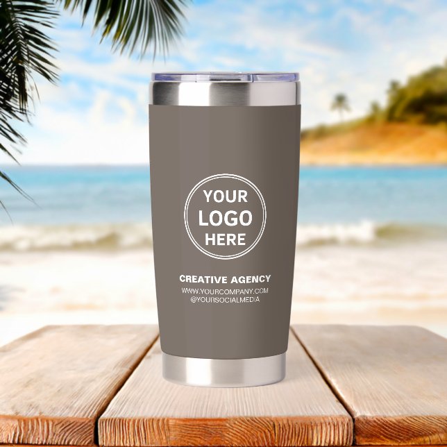 Botella Aislada Modern Personalized Logo Business (Playa (girada))