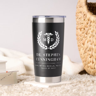 Botella Aislada Moderno Médico de Medicine Med School Graduado