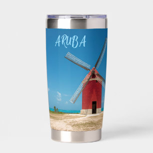 Botella Aislada molino de viento de Aruba
