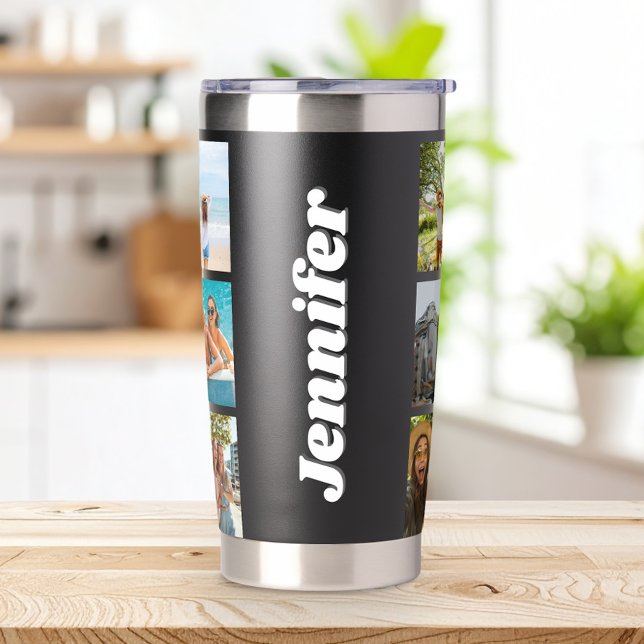 Botella Aislada Monograma moderno Collage de fotos personalizado 1 (Subido por el creador)