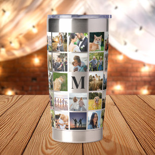 Botella Aislada Monograma personalizado de collage de fotos