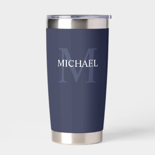 Botella Aislada Monograma y nombre masculino personalizado