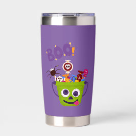 Botella Aislada Monstruo púrpura en entrenamiento Halloween person