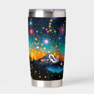 Botella Aislada Monte Rainier y las luciérnagas