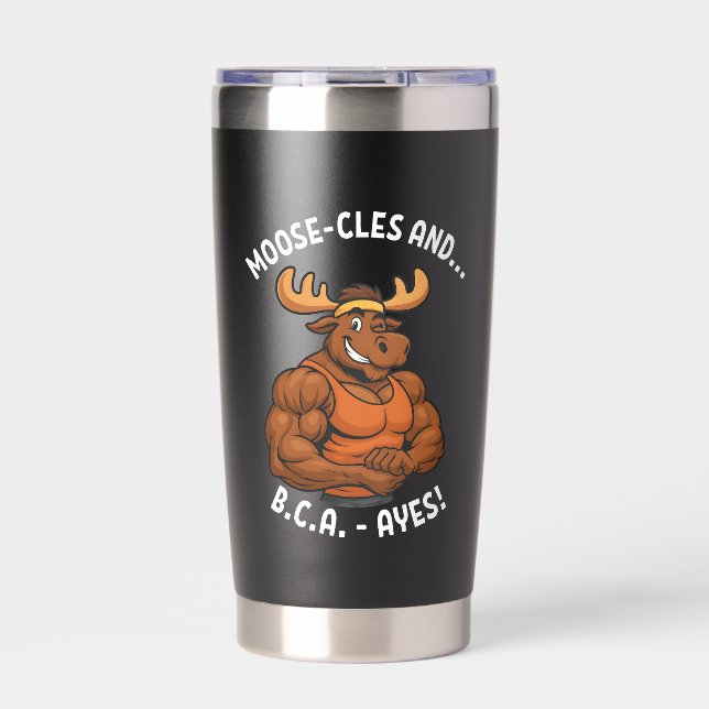 Botella Aislada Moose-cles y BCAAs – Divertido entrenamiento de al (Frente)