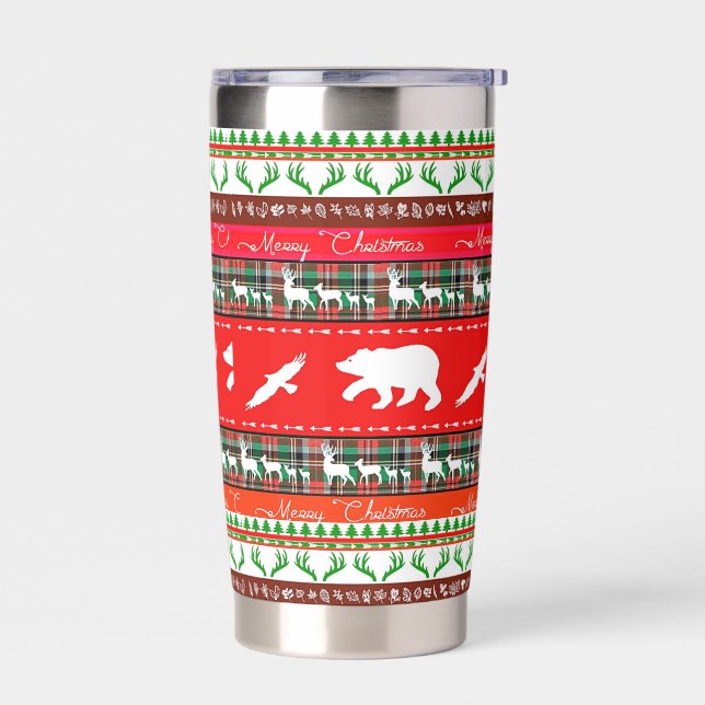 Botella Aislada Navidad en el bosque (Izquierdo)