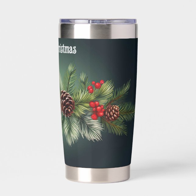 Botella Aislada Navidades Garland personalizables (Detrás)