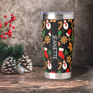 Botella Aislada Navidades Gingerbread Cookie Nombre Personalizado