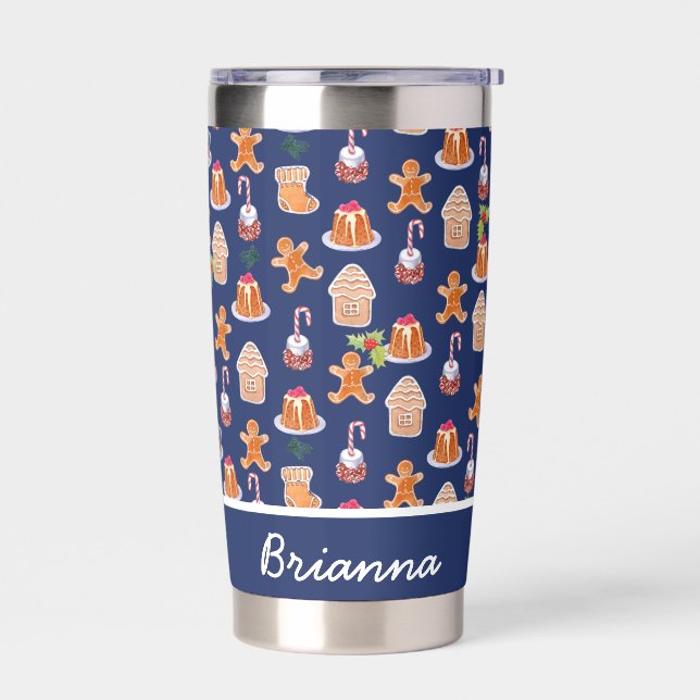 Botella Aislada Navidades postres tumbler personalizado (Izquierdo)