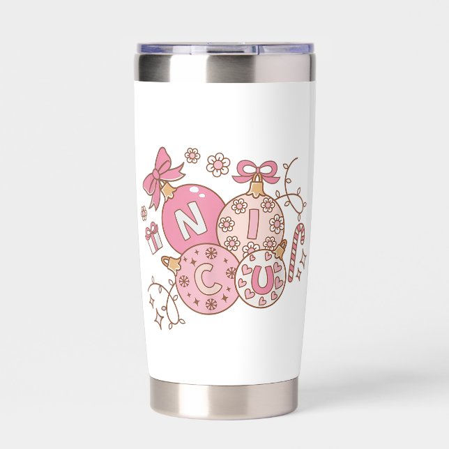 Botella Aislada NICU Cutie Christmas – Festive Ornament Design  (Frente)