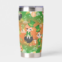 NIÑA Y NIÑO IRLANDESES ADORABLES CON GATO NARANJA