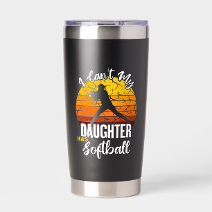 Botella Aislada No Puedo Mi Hija Tiene Softbol Regalo de Mamá Orgu