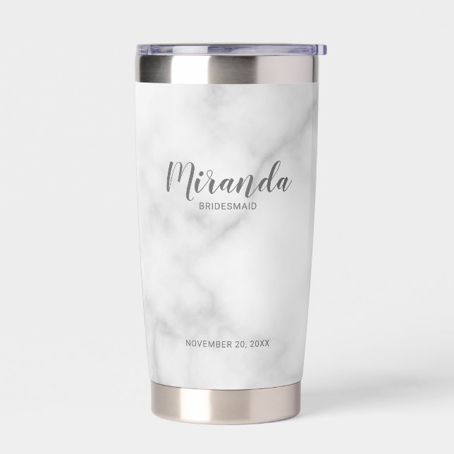 Botella Aislada Nombre de la dama de honor personalizada de escrit (Izquierdo)