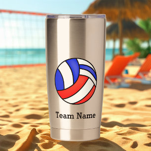 Botella Aislada Nombre del equipo de voleibol
