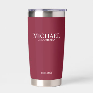 Botella Aislada Nombre del Groomsman personalizado clásico