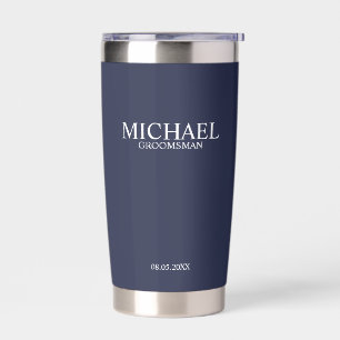 Botella Aislada Nombre del Groomsman personalizado clásico
