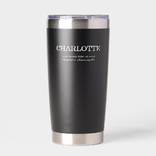 Botella Aislada Nombre Elegante Minimal Negro