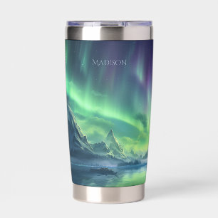 Botella Aislada Nombre personalizado Aurora Borealis