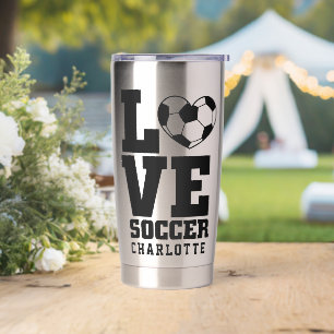 Botella Aislada Nombre personalizado de Guay Modern Soccer Love