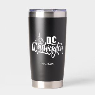 Botella Aislada Nombre personalizado Washington DC